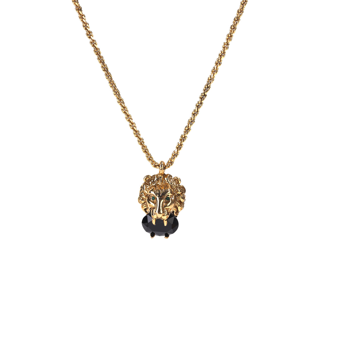 Siete Wonder - Black Lion Pendant Necklace