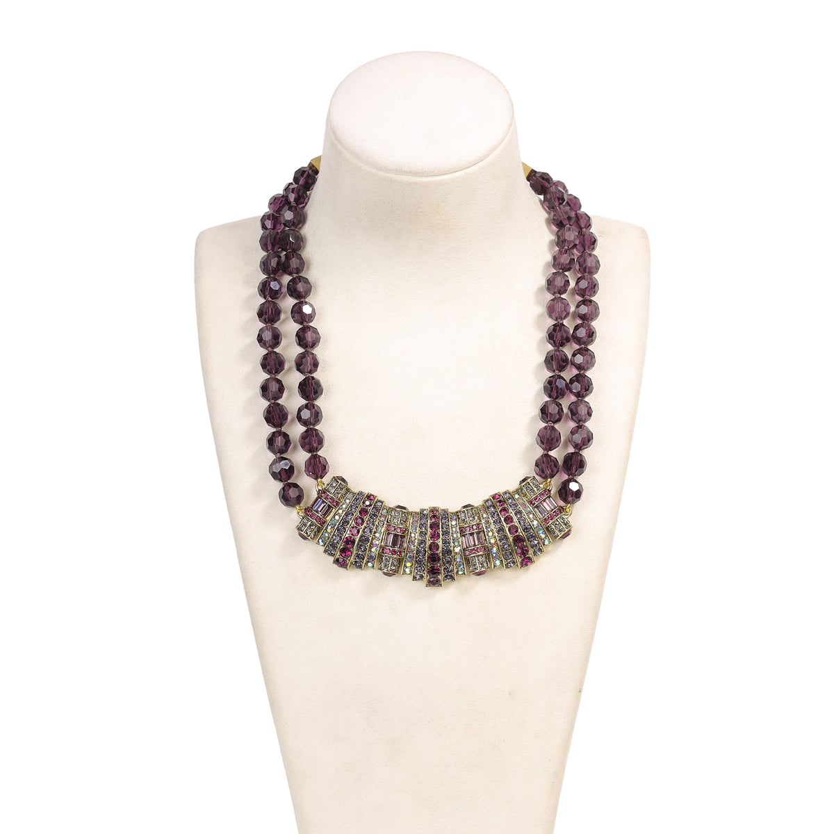 Siete Wonder - Purple Beaded Statement Necklace