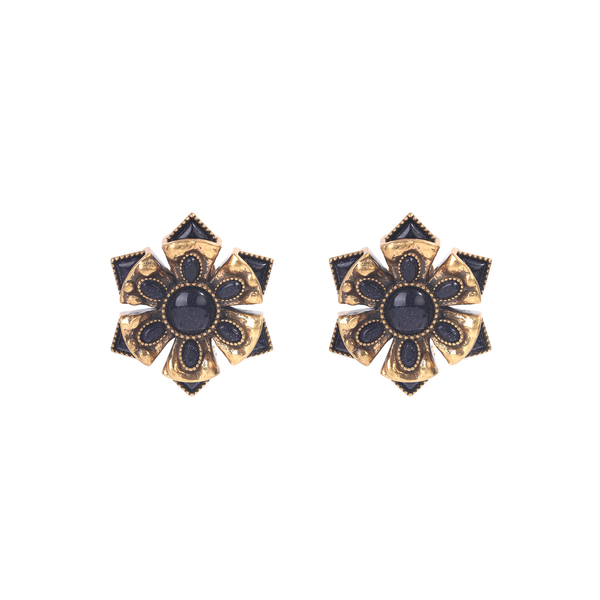 Siete Wonder - Blue Flower Stud Earrings