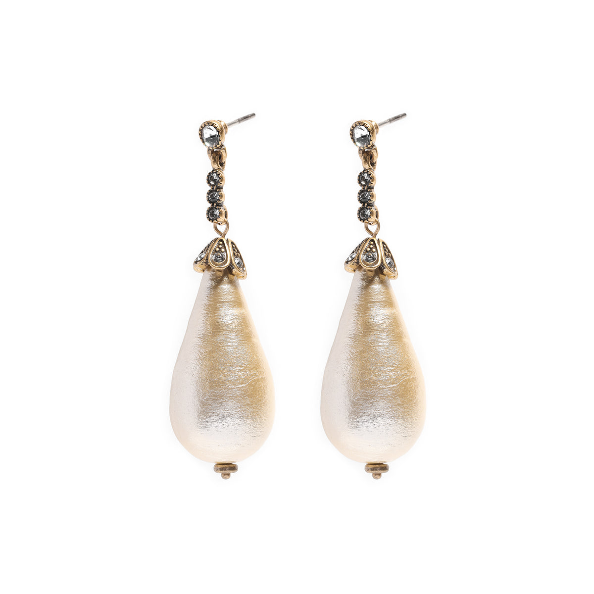 Siete Wonder - Long Pearl-Style Teardrop Earrings