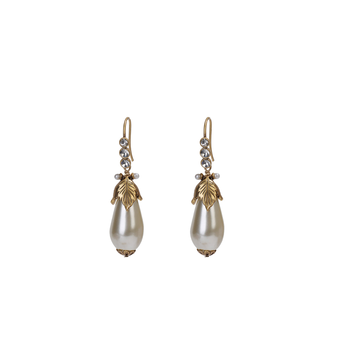 Siete Wonder - Pearl-Style Teardrop Dangle Earrings