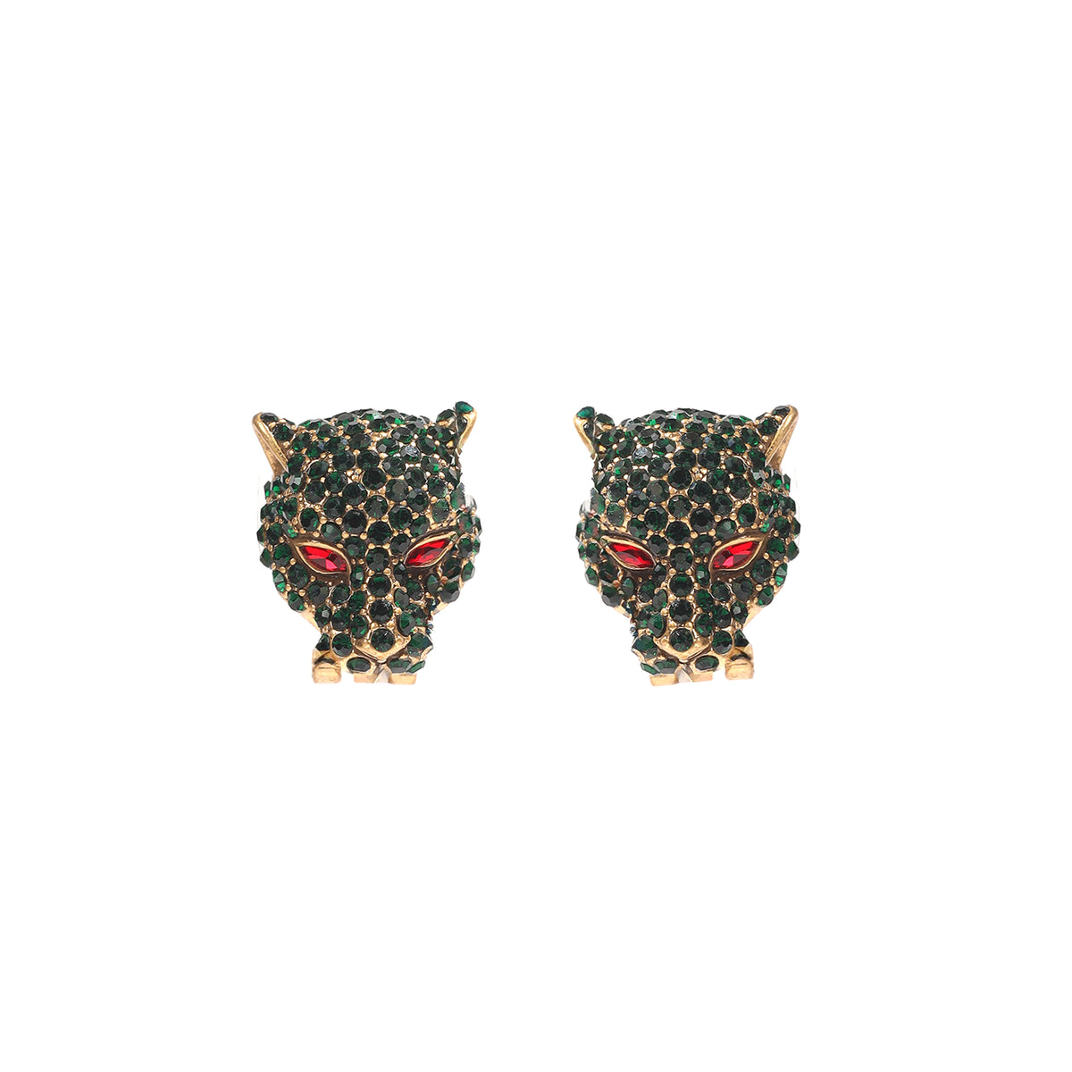 Siete Wonder - Crystal Leopard Stud Earrings
