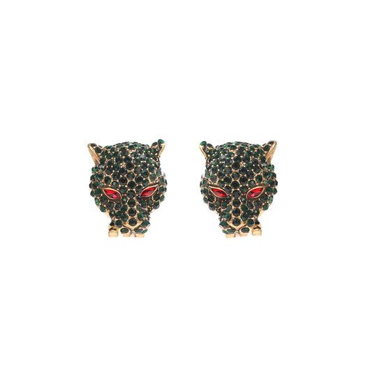 Siete Wonder - Crystal Leopard Stud Earrings