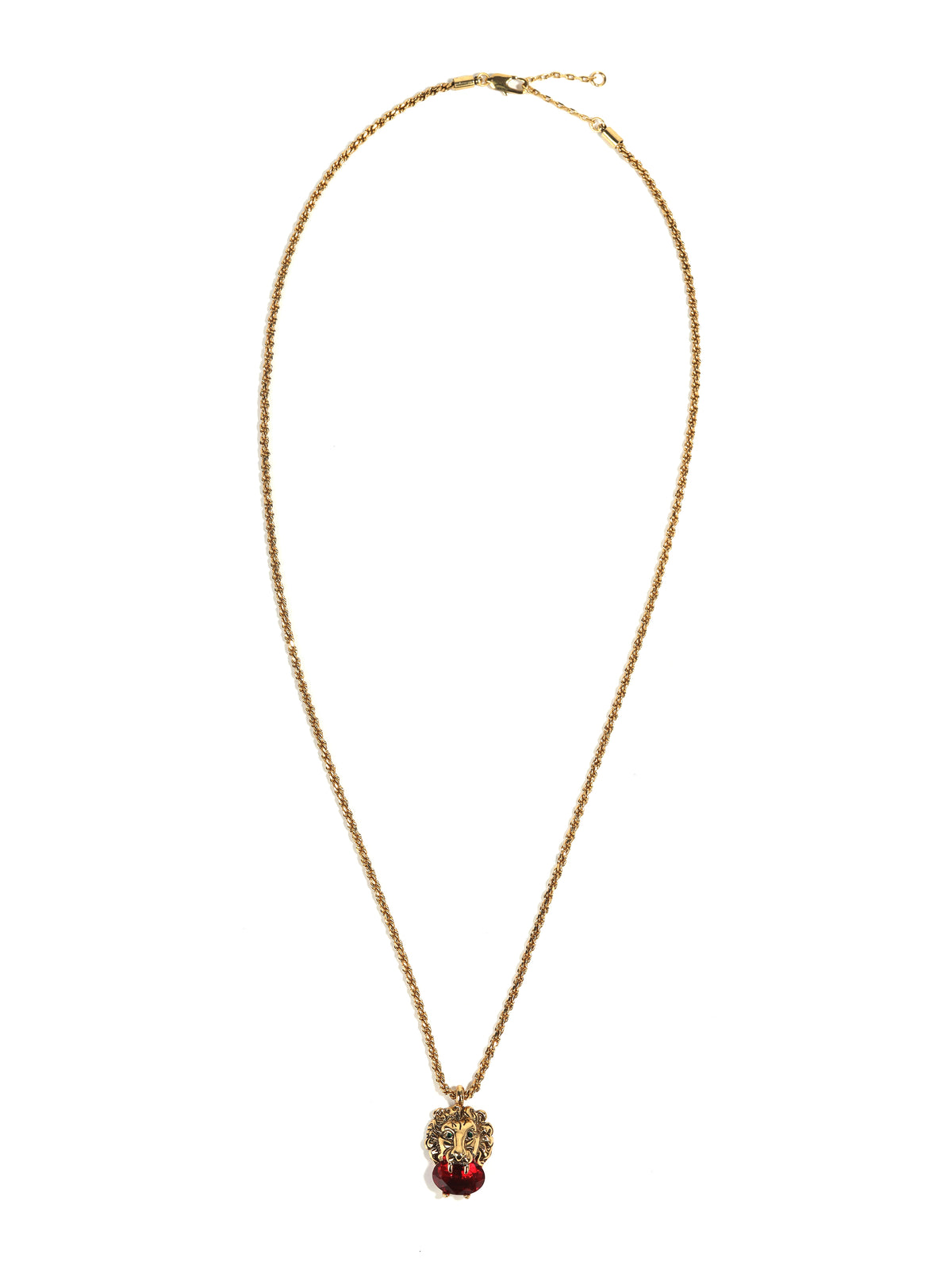 Siete Wonder - Pink Lion Pendant Necklace