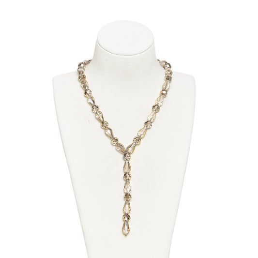 Siete Wonder - Silver-Tone Crystal Y Necklace