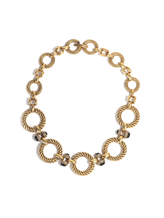 Siete Wonder - Crystal Circle Link Necklace