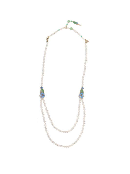 Siete Wonder - Long Pearl-Style Layered Necklace