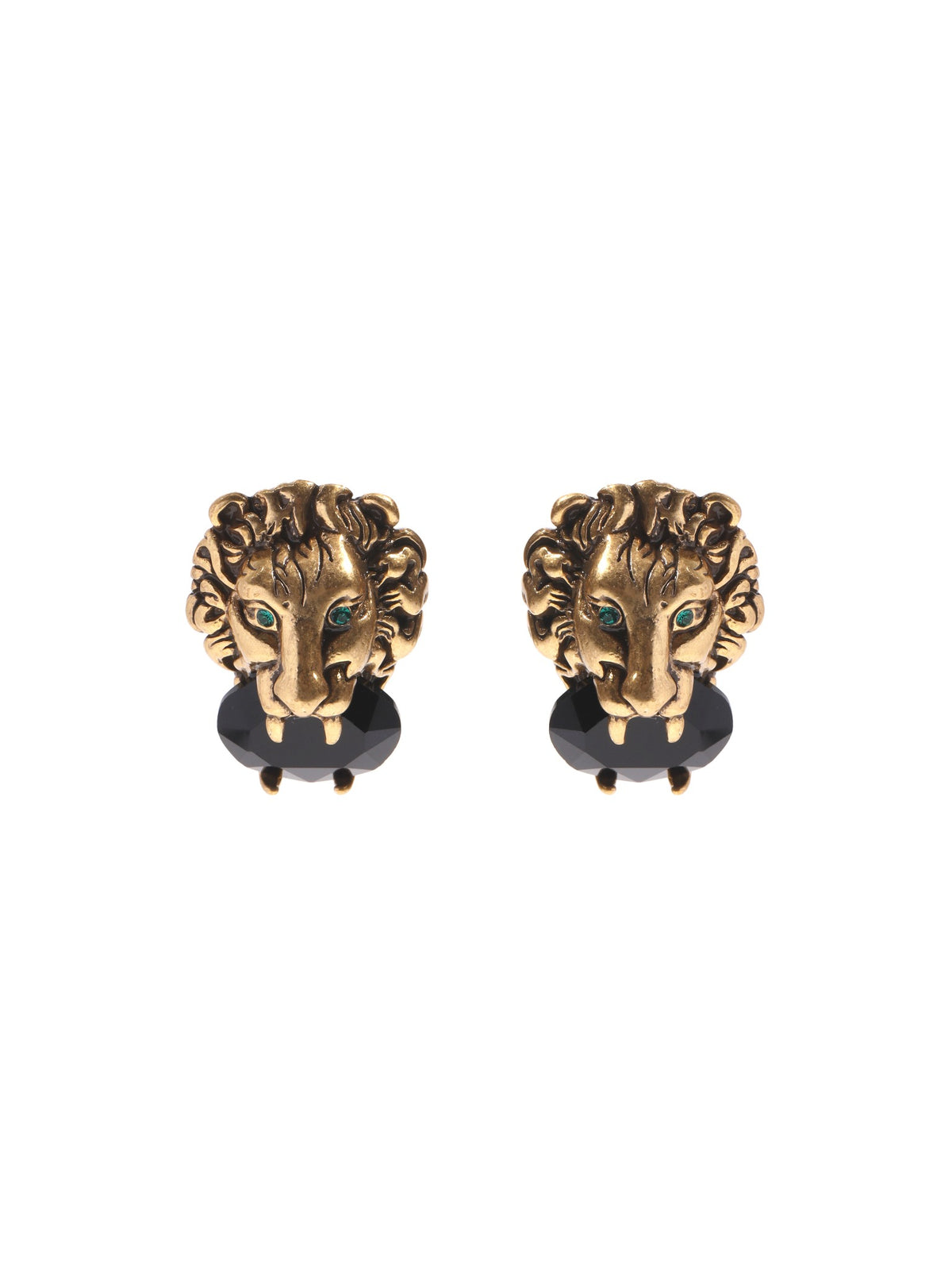 Siete wonder black lion earrings