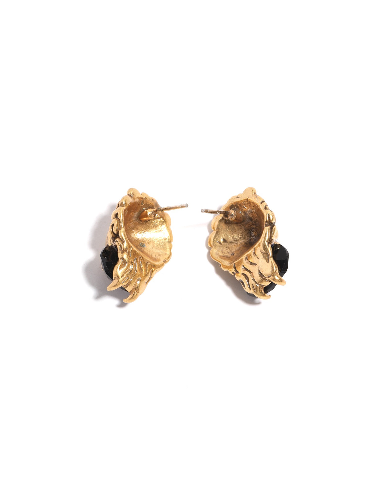 Siete wonder black lion earrings
