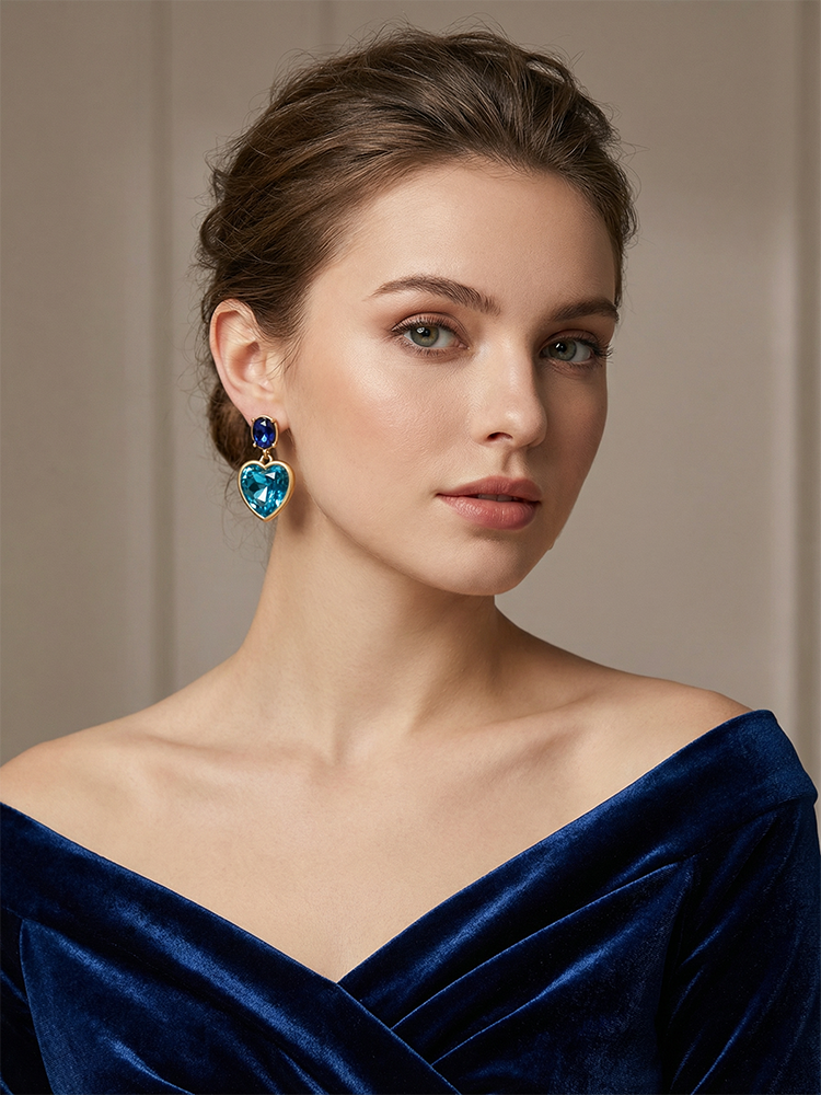 Siete wonder Earring - Heart of Water and Clouds - image 2