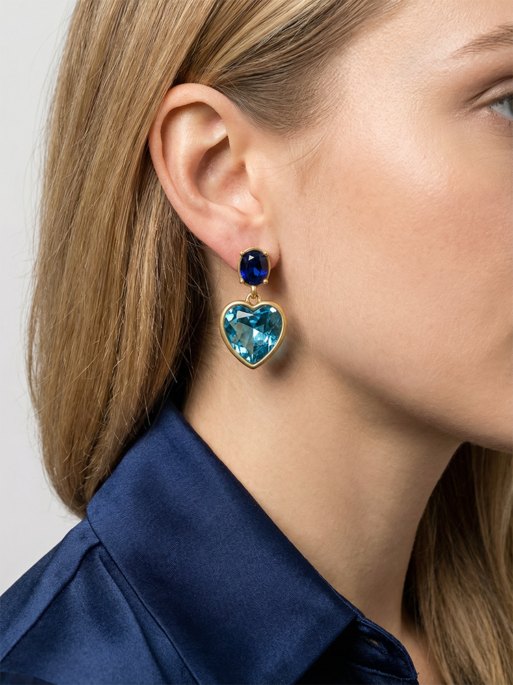 Siete wonder Earring - Heart of Water and Clouds - image 3