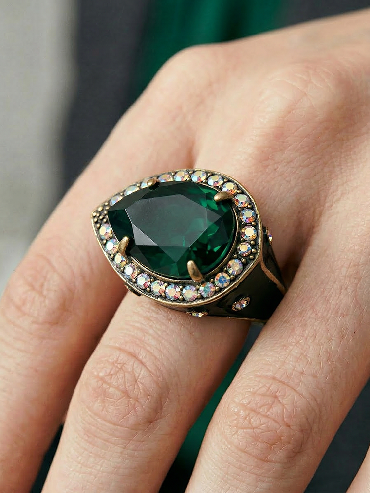 Siete wonder Ring - Emerald Enamel - image 3