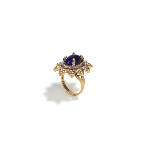 Siete Wonder - Blue Crystal Flower Ring
