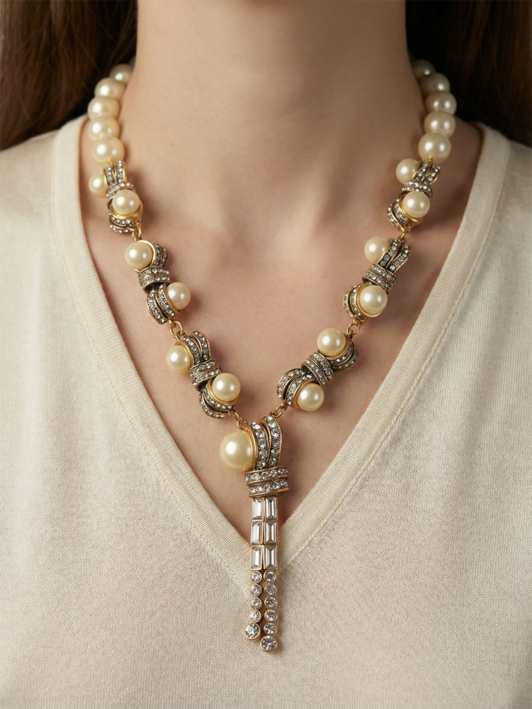 Siete wonder Necklace - South Sea Golden Pearl - image 3