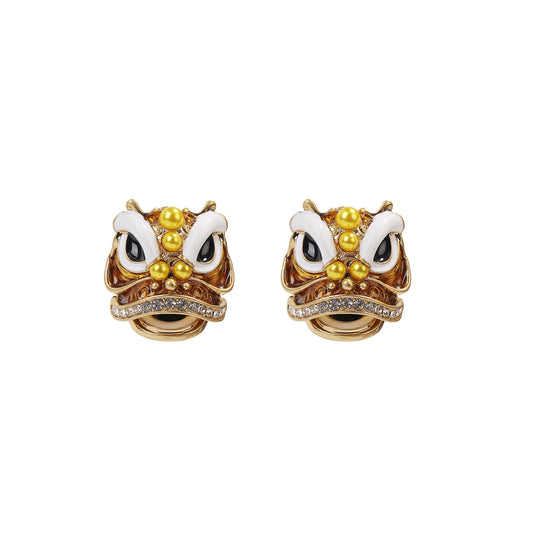 Siete Wonder - Lion Dance Enamel Earrings