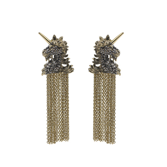 Siete Wonder - Dragon Fringe Statement Earrings