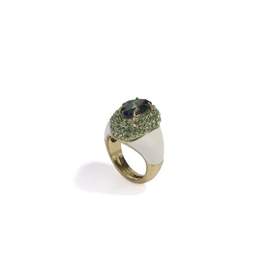 Siete Wonder - Green Glass Statement Ring
