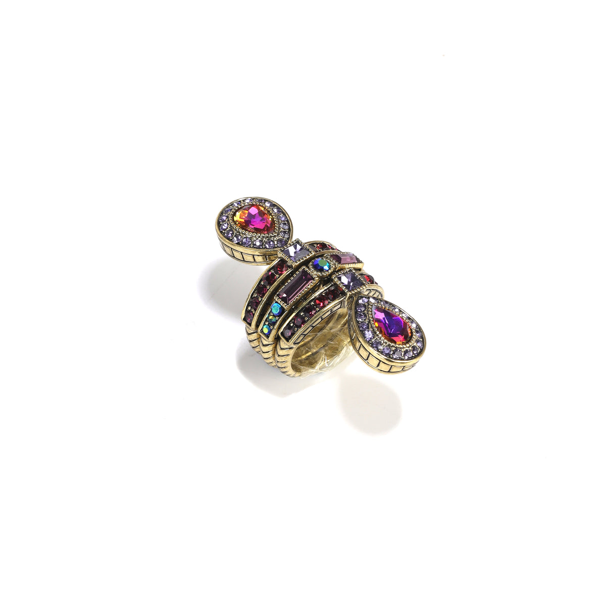Siete Wonder - Multicolor Teardrop Crystal Ring