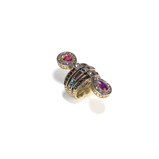Siete Wonder - Multicolor Teardrop Crystal Ring