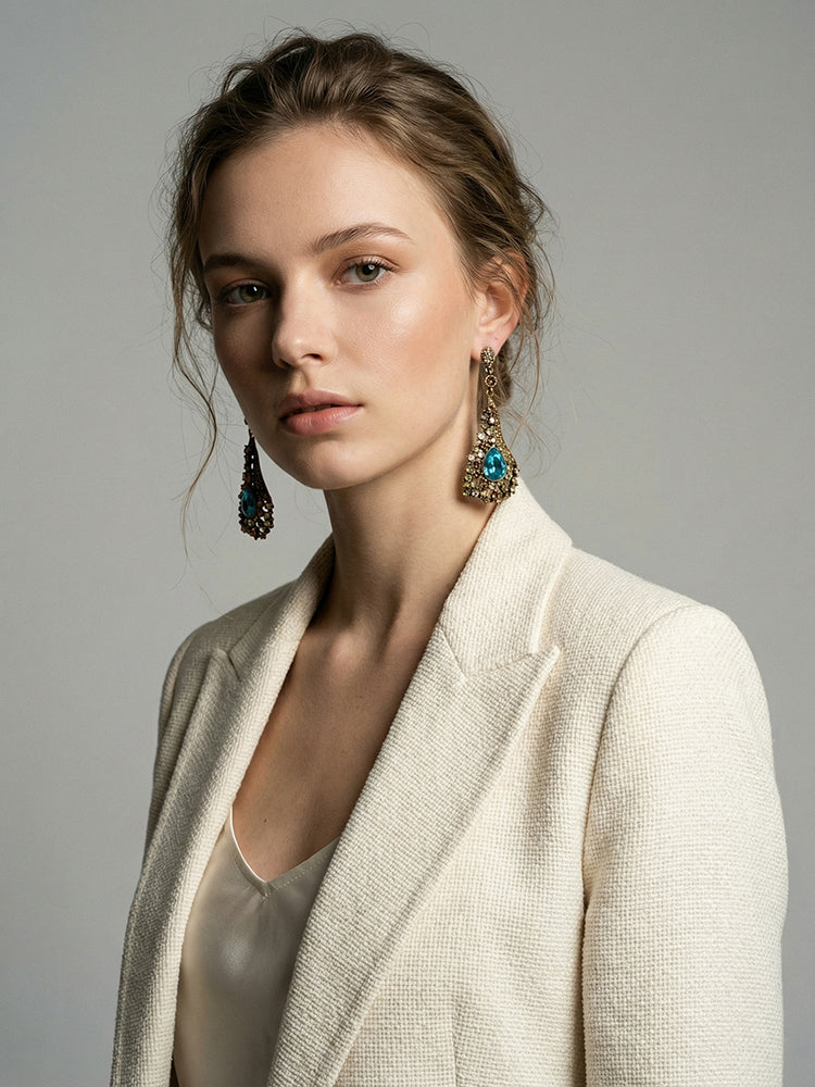 Siete Earring - Azure Gold