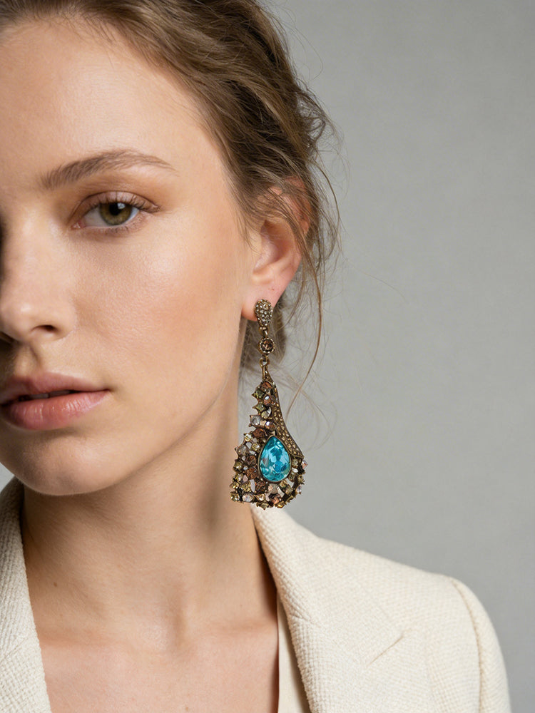 Siete Earring - Azure Gold