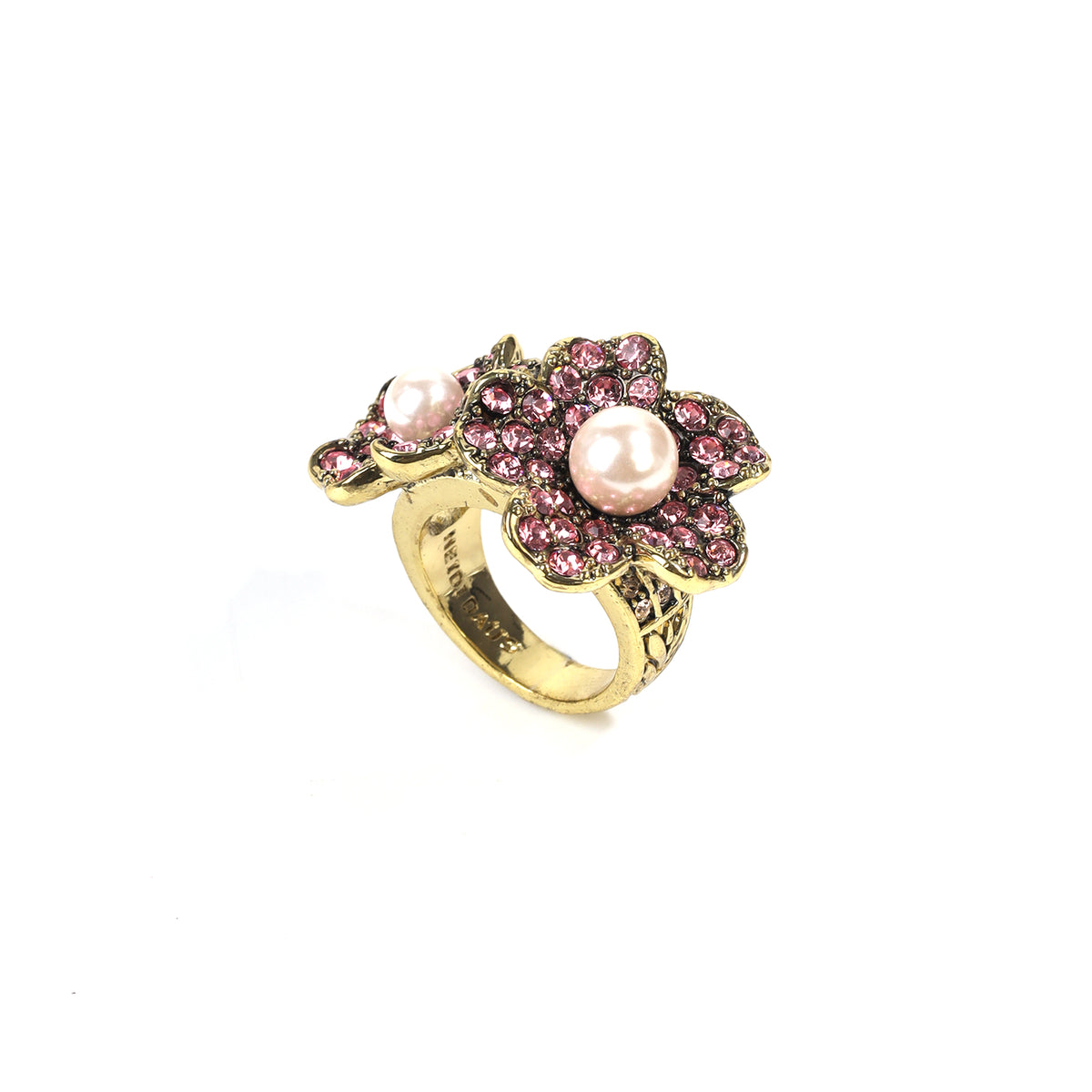 Siete Wonder - Pink Pearl-Style Crystal Ring