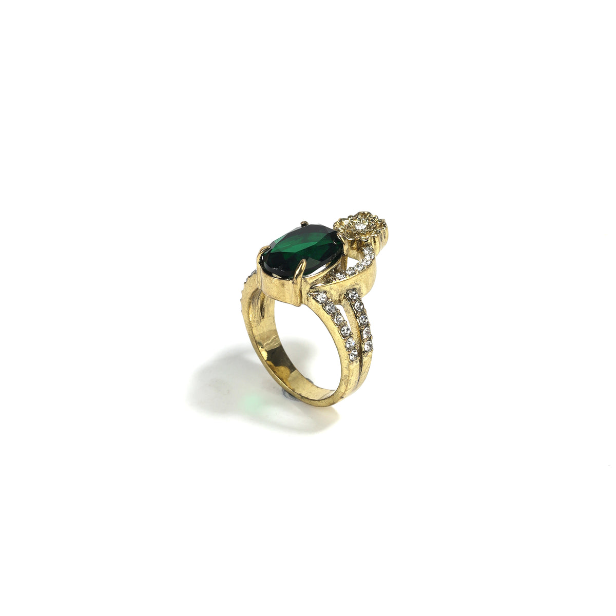 Siete Wonder - Green Crystal Vintage Ring