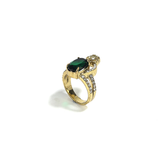 Siete Wonder - Green Crystal Vintage Ring